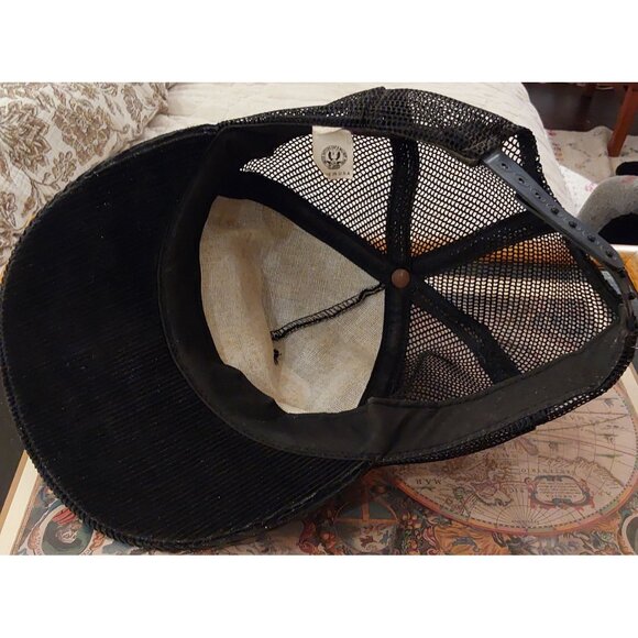 Vintage NASCAR Black Trucker Hat Corduroy Embroidered "Racing At Its Best" - Picture 5 of 7
